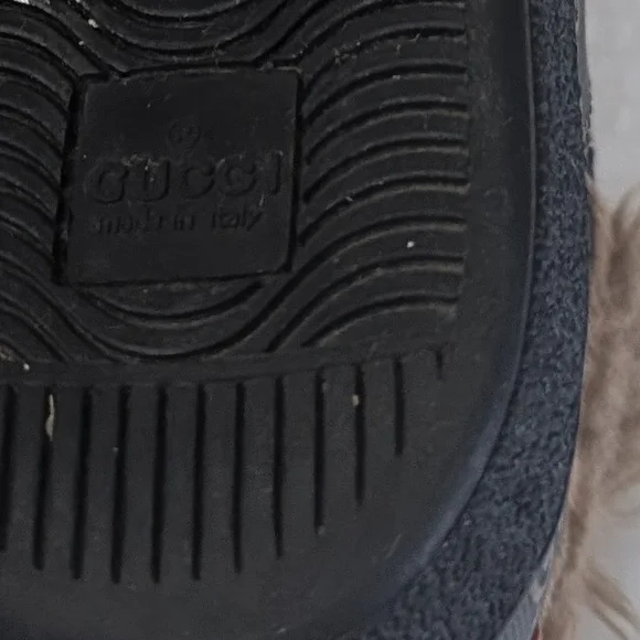 Gucci men's Ace high-top sneakers with Fur Lining Size 8.5 - Picture 5 of 11